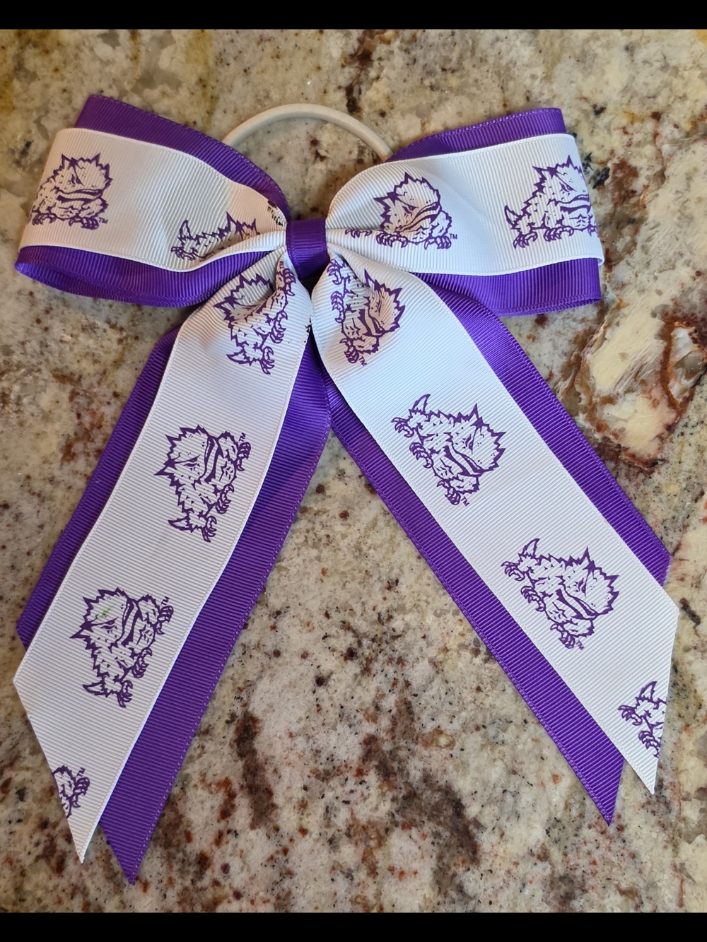 TCU Printed Cheer Bow